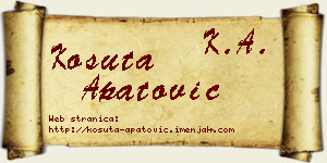 Košuta Apatović vizit kartica